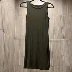 Massimo olive green ribbed tank dress